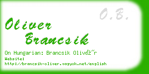 oliver brancsik business card